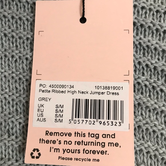 Missguided Petite Ribbed High Neck Jumper Dress - Picture 4 of 5